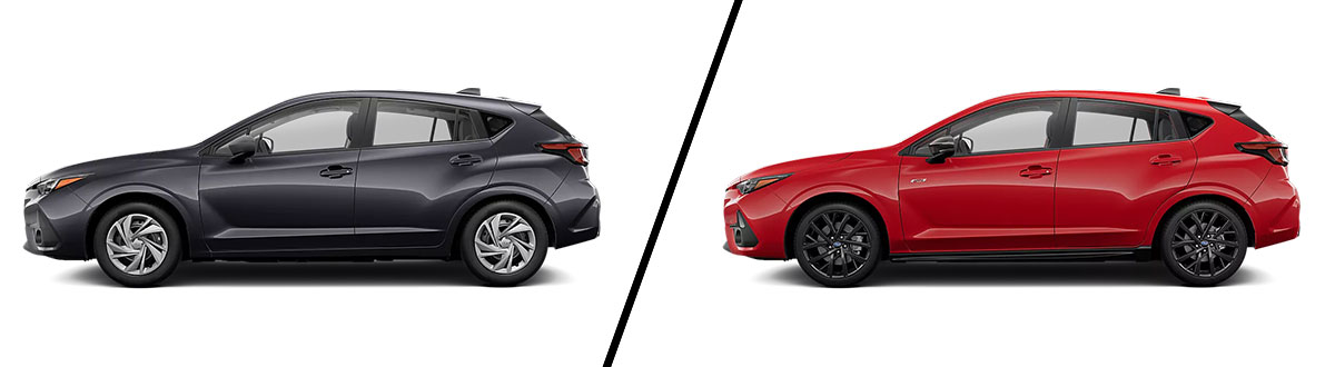 2025 Subaru Impreza Base trim vs RS trim